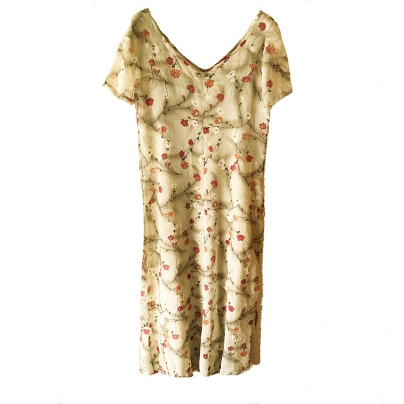 NWOT MAJORCA GEORGETTE POPPY PATTERN DRESS SIZE S - Picture 2 of 9